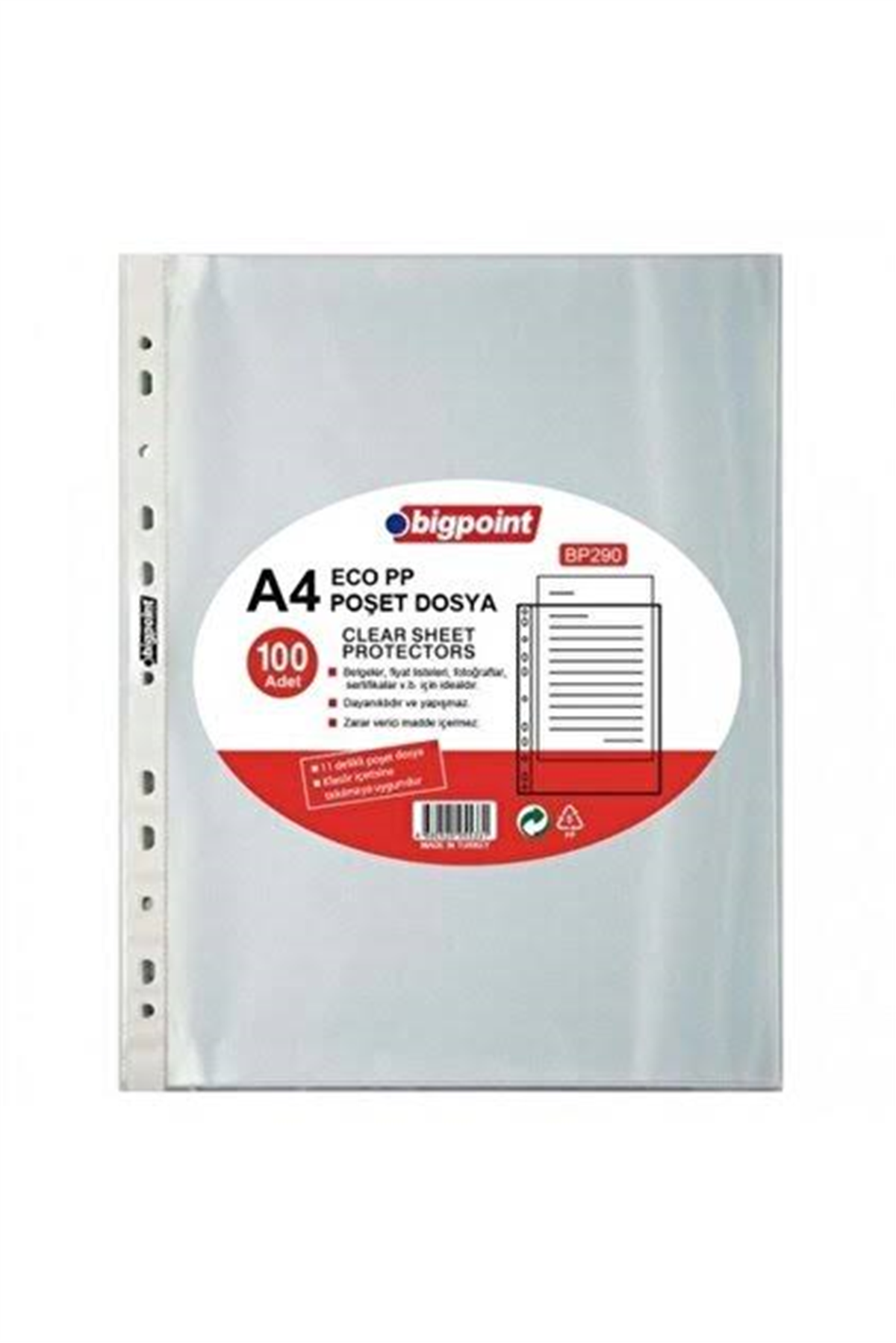 Bigpoint Bp290 Poset Dosya Eco 30Mic 100Lu Paket