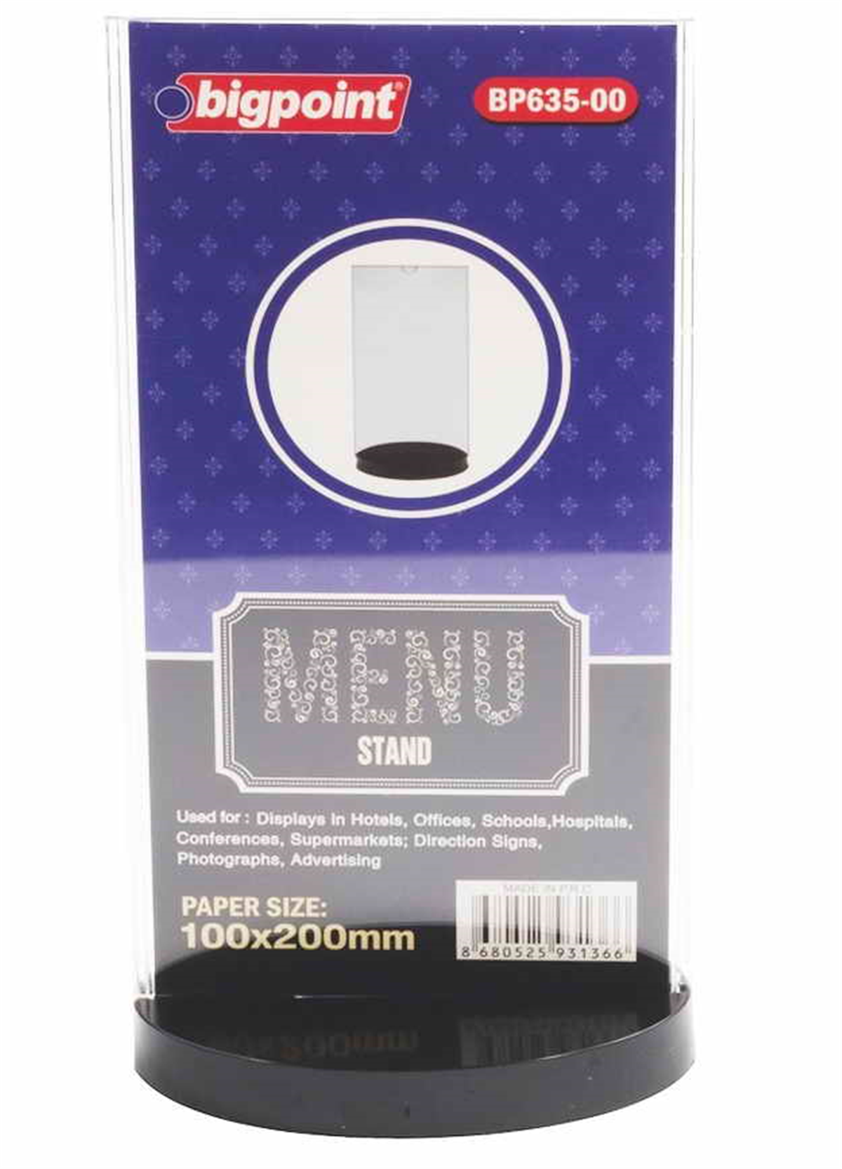 Bigpoint Bp635-00 Menu Standı 100x200 Düz
