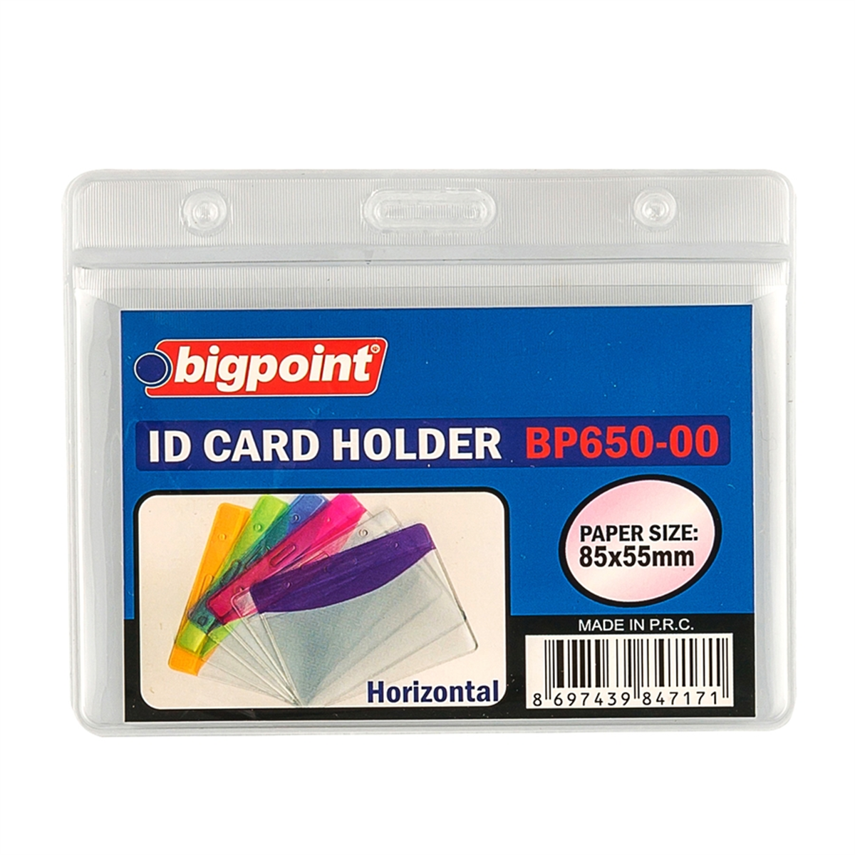 Bigpoint Bp650-00 Korumalı Kart Poşeti Yatay Şeffaf 85x55mm Adet