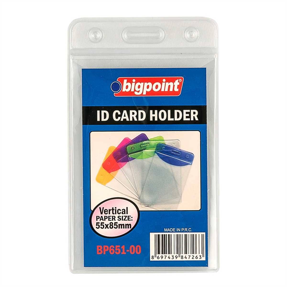 Bigpoint Bp651-00 Korumalı Kart Poşeti Dikey Şeffaf 55x85mm Adet