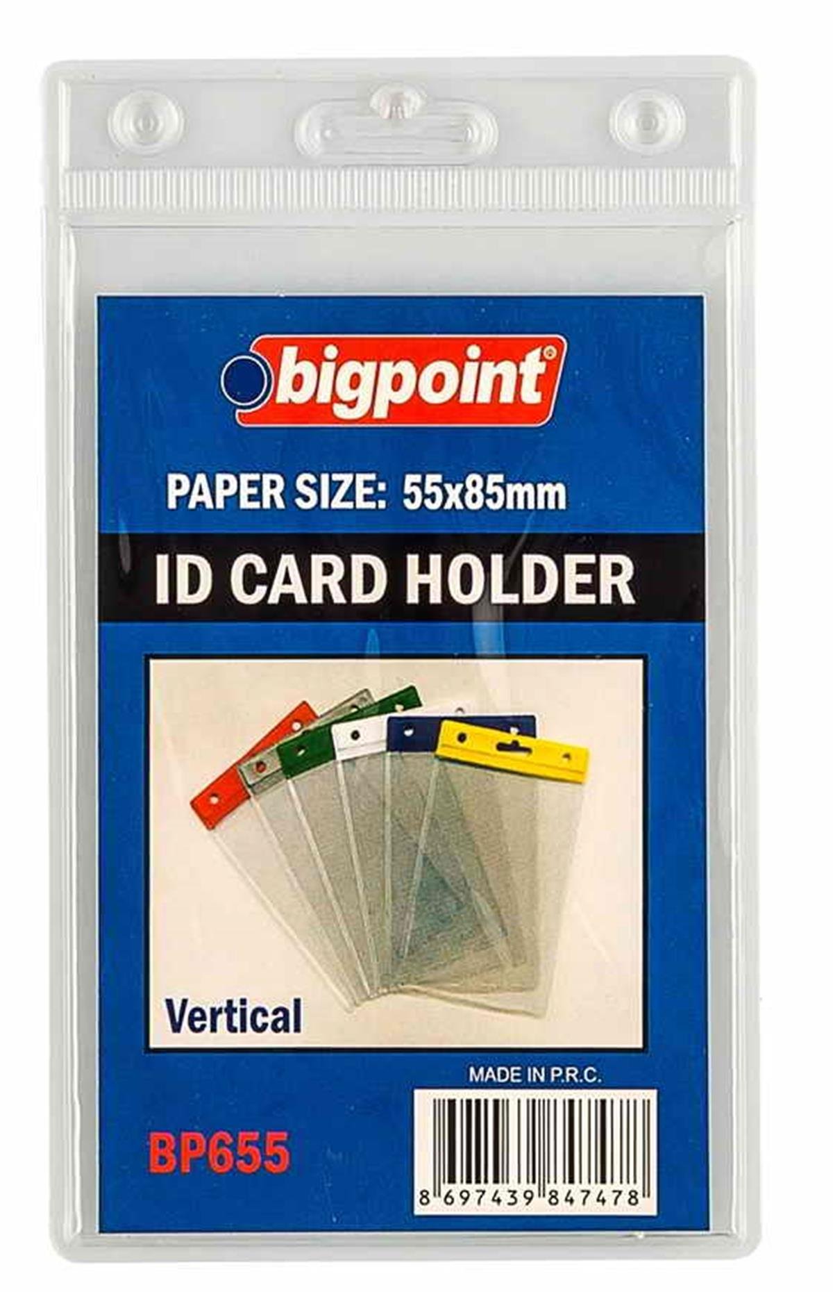 Bigpoint Bp655-00 Kart Poşeti Dikey Şeffaf 55x85mm Adet