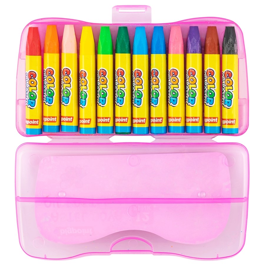 Bigpoint BP741-12P Pastel Boya Çantalı 12Li Pembe