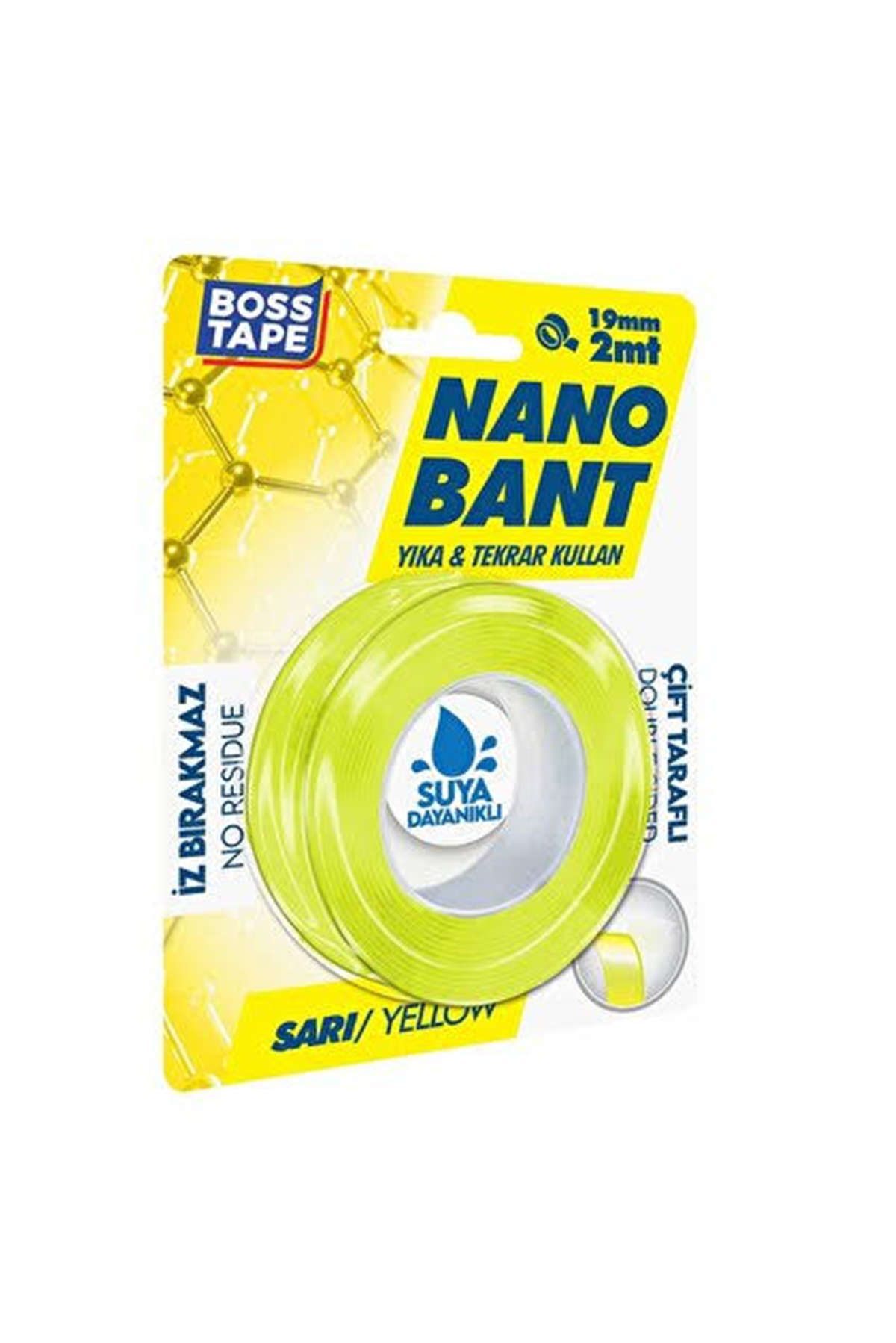 Boss Bt-1034 Tape Nano Bant-Magıc Tape 19 Mm X 2M Sarı