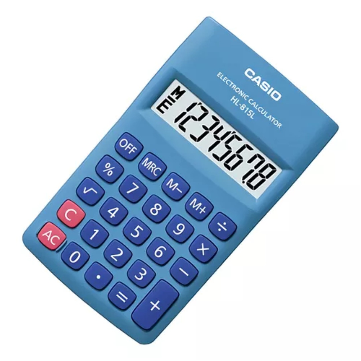 Casio HL-815L-BU 8 Hane Mavi Cep Tipi Hesap Makinesi