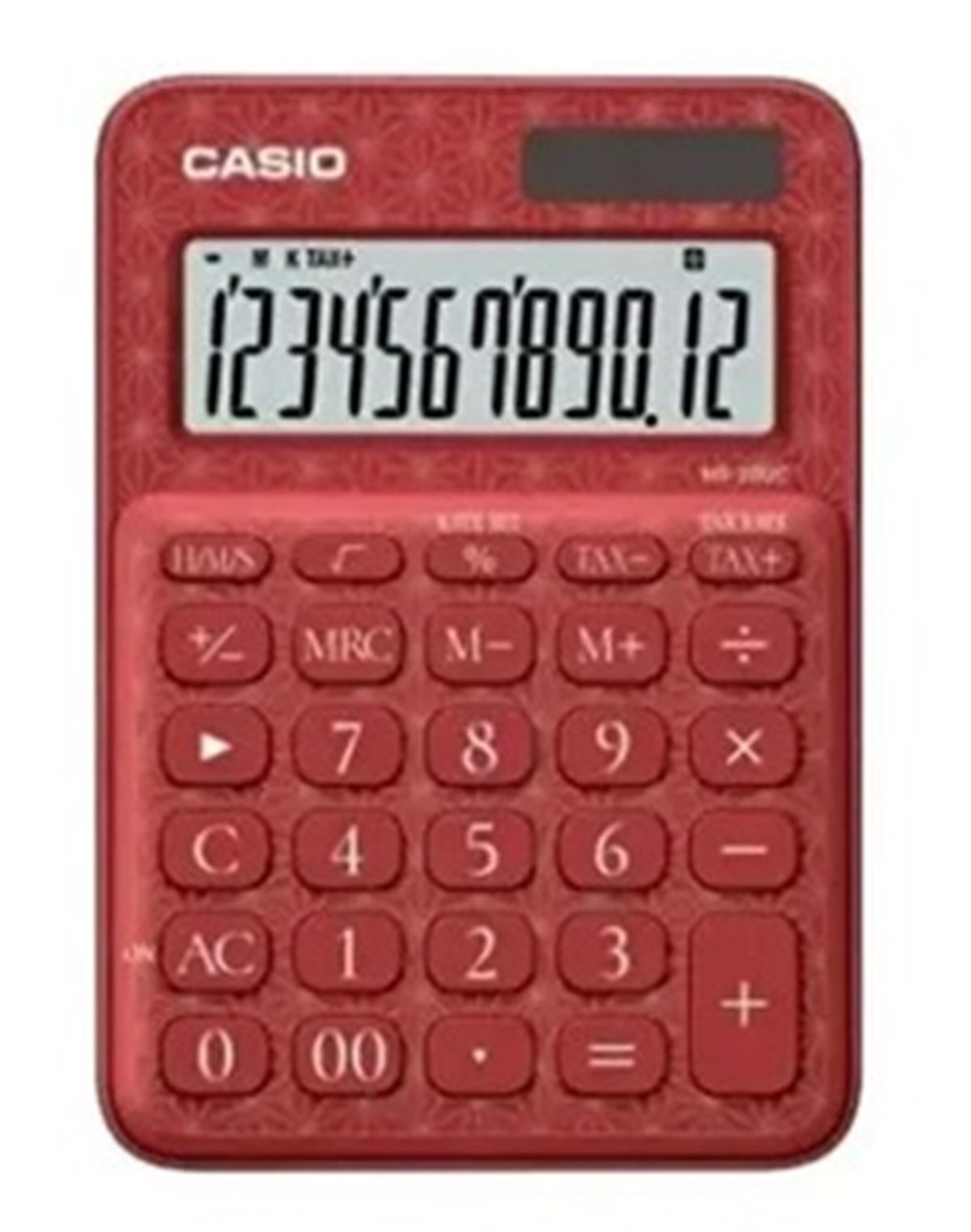 Casio MS-20UC-JRD 12 Hane Kırmızı Desenli Masa Üstü Hesap Makinesi