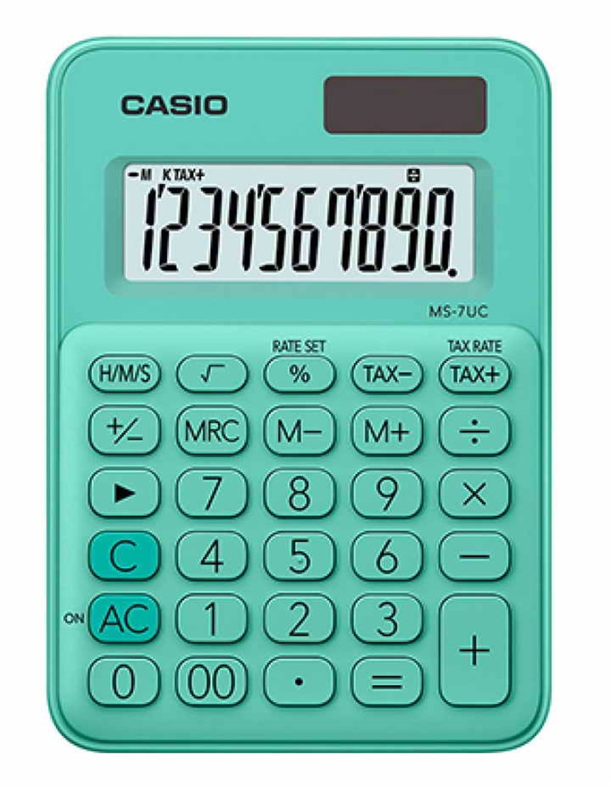 Casio Ms-7Uc-Gn Renkli Masa Tipi 10 Hane Hesap Makinesi