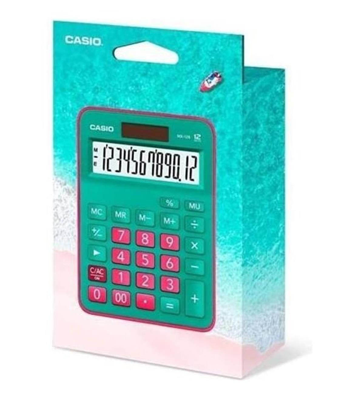 Casio Mx-12B-Gnrd Masa Üstü Hesap Makimesi 12 Hane Yeşil