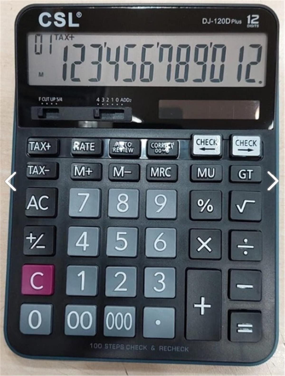 Csl DJ-120D Plus 12 Hane Masa Tipi İşlem Kontrollü Hesap Makinesi