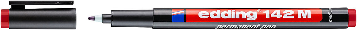 Edding E-142M 01Mm Asetat Kalem Kirmizi Adet