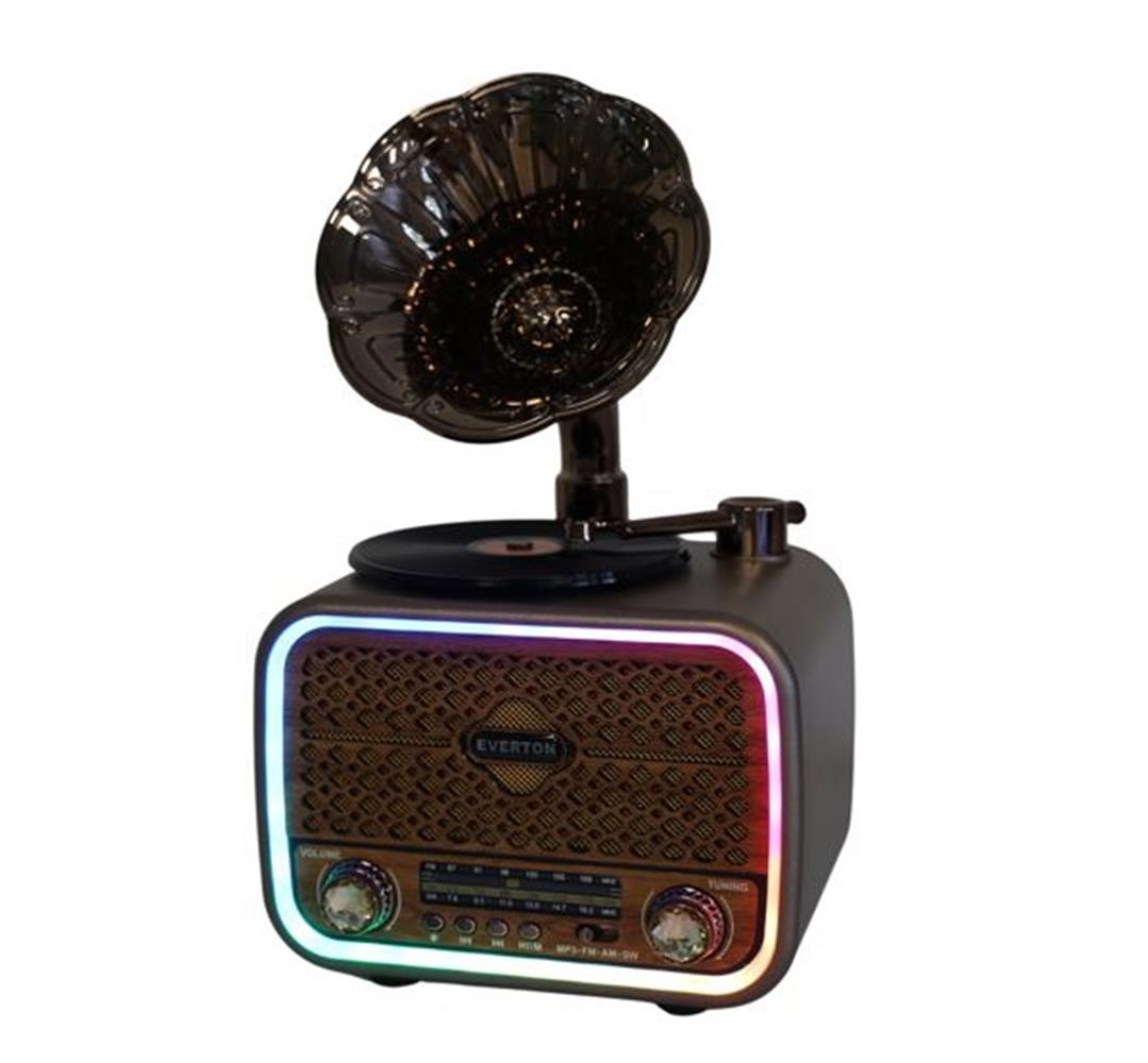 Everton Rt-709 Gramafonlu Bluetooth Fm-Usb-Tf-Aux  Şarjlı Nostaljik Radyo