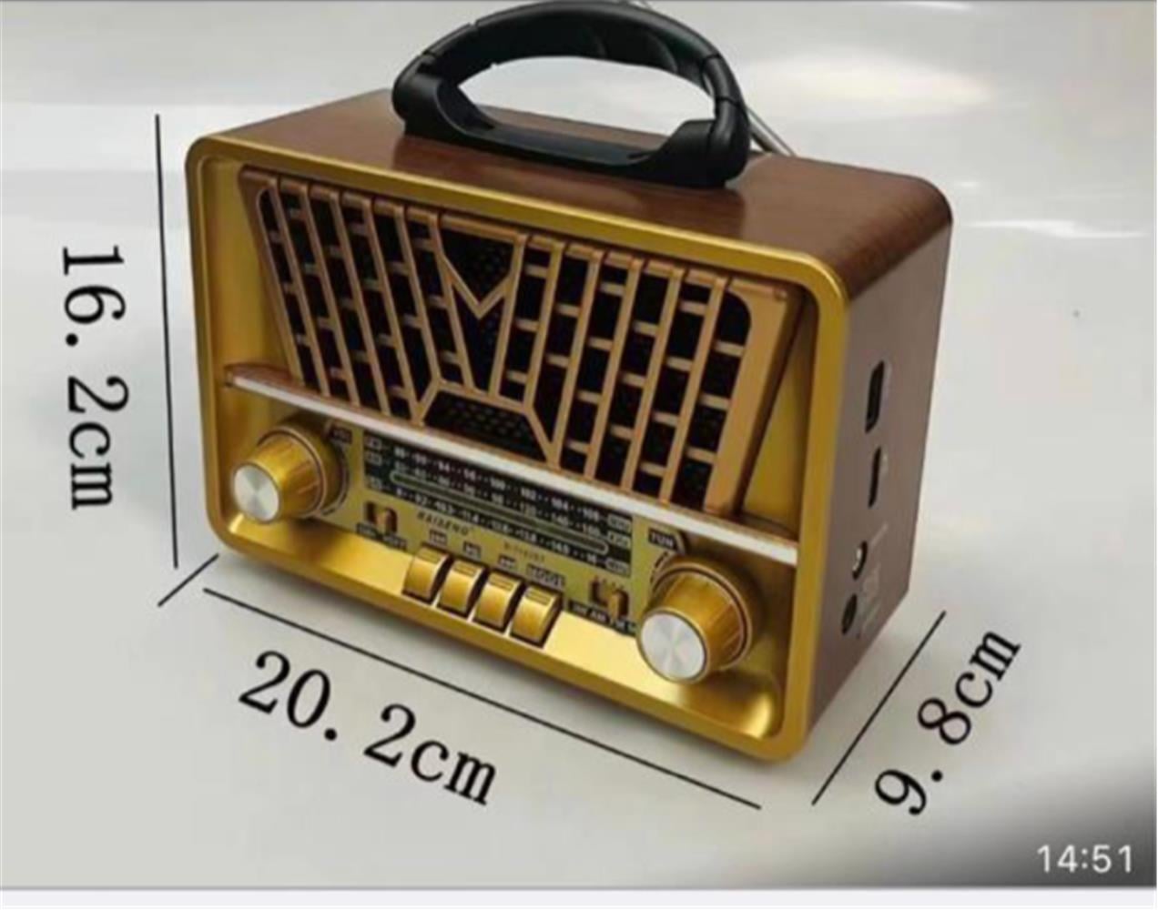 Everton Rt-867bt Bluetooth Fm-Usb-Tf Card-AUX Şarjlı Nostaljik Radyo