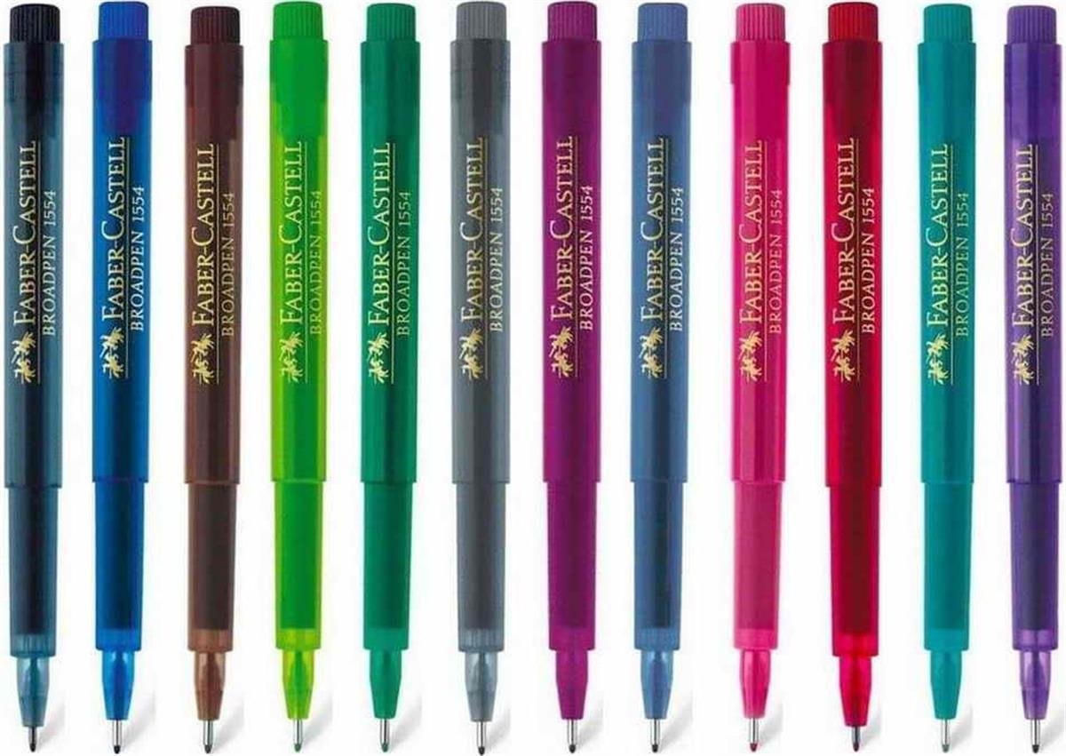 Faber Castell 1554 0.8Mm Broadpen Keçe Uçlu Kalem Yesil Adet