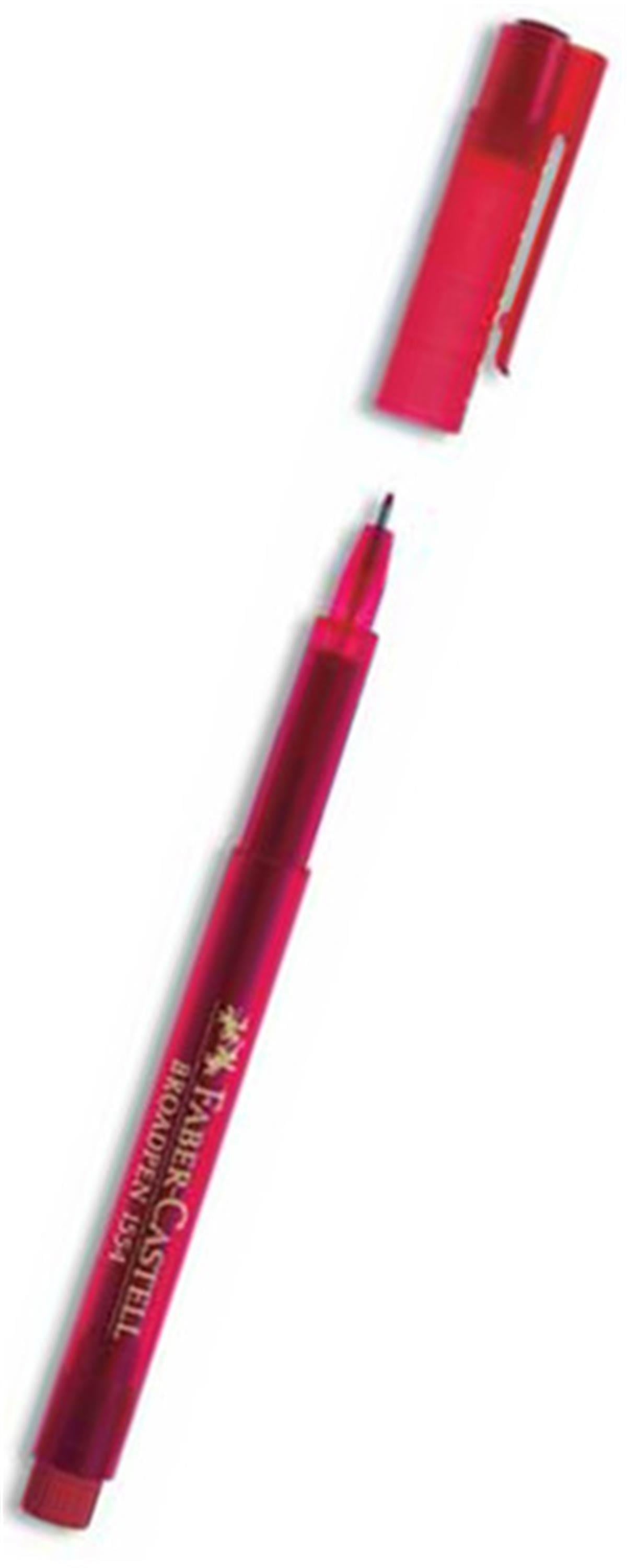 Faber Castell 5020155421 1554 0.8Mm Broadpen Keçe Uçlu Kalem Kirmizi Adet