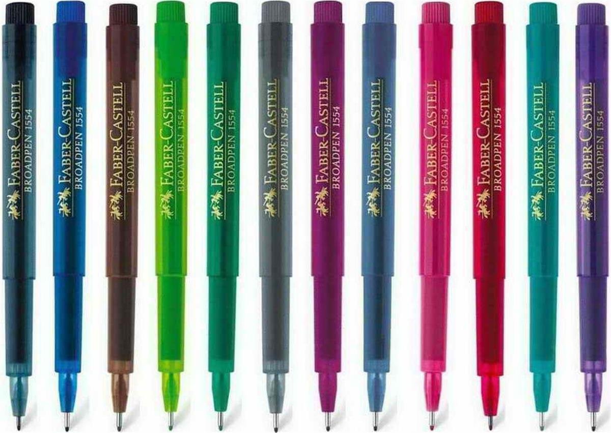 Faber Castell 5020155456 1554 0.8Mm Broadpen Keçe Uçlu Kalem Turkuaz Adet