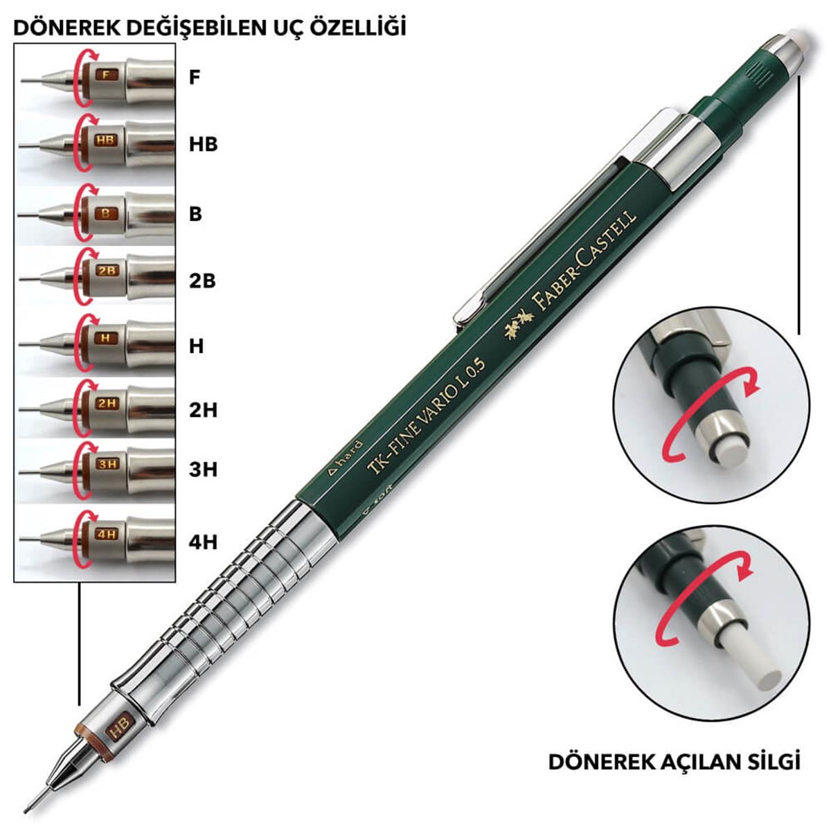 Faber Castell 5085135500 Vario Lüks Versatil 0.5Mm