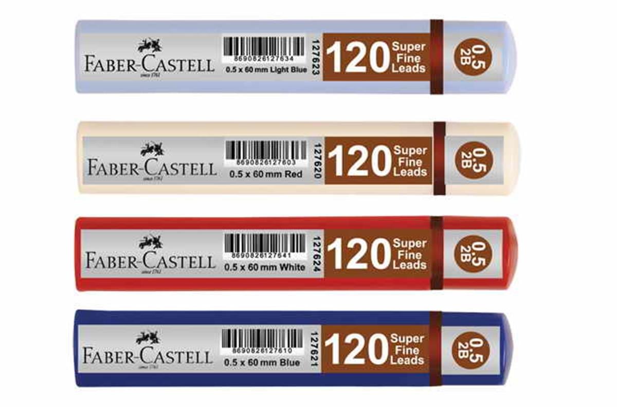 Faber Castell 5090127623 Grip Min 0.5 2B 60Mm 120 Li Açik Mavi Tüp