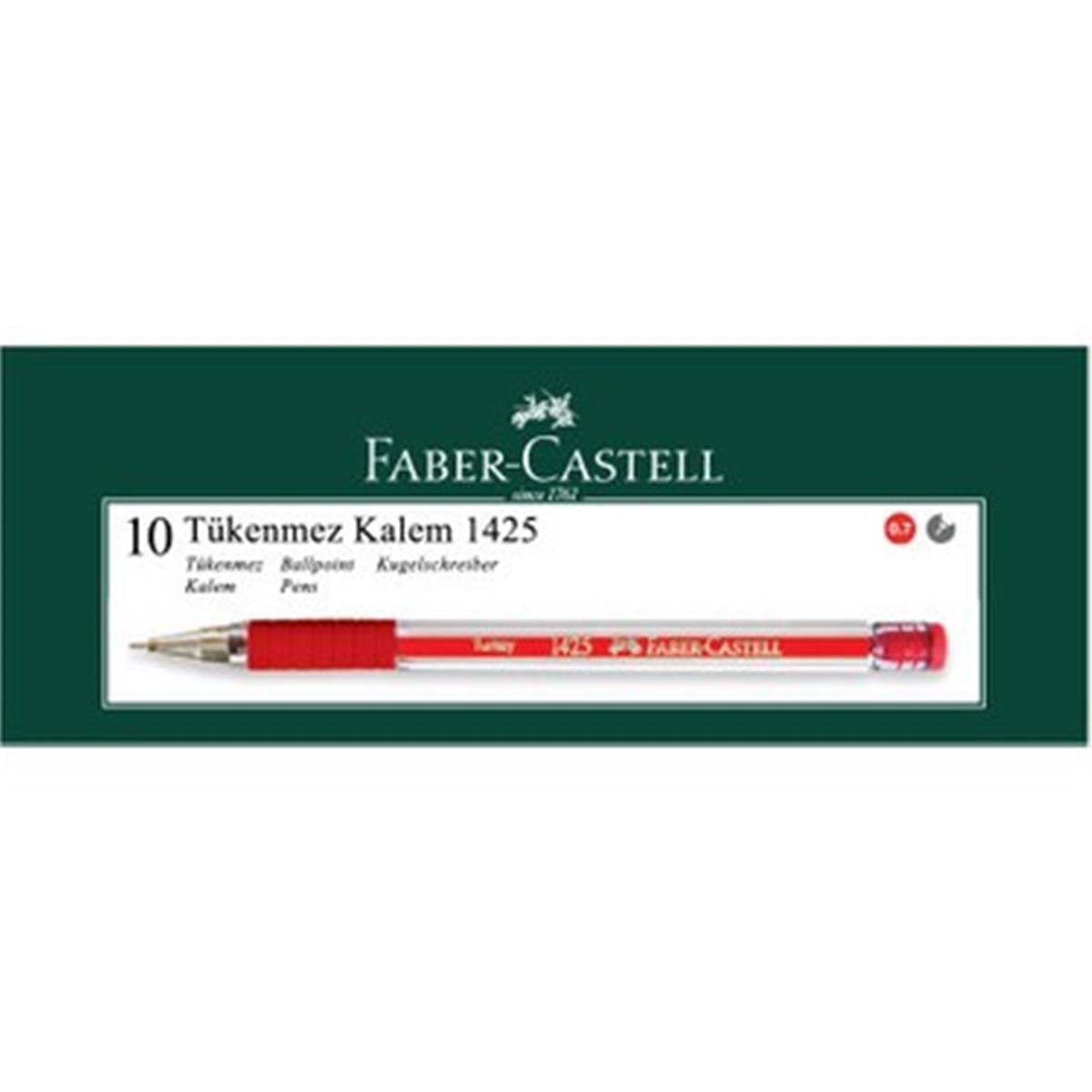Faber Castell 5211142521 1425 Igne Uç Tükenmez 10 Lu Kirmizi