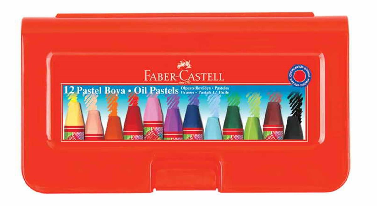 Faber Castell 5281125112 Pastel Boya Altigen Plastik Kutu 12 Renk