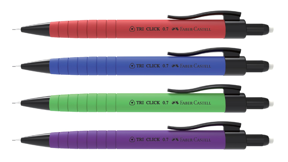 Faber Castell Tri Click Rubberrized 0.7 Versatil Kalem