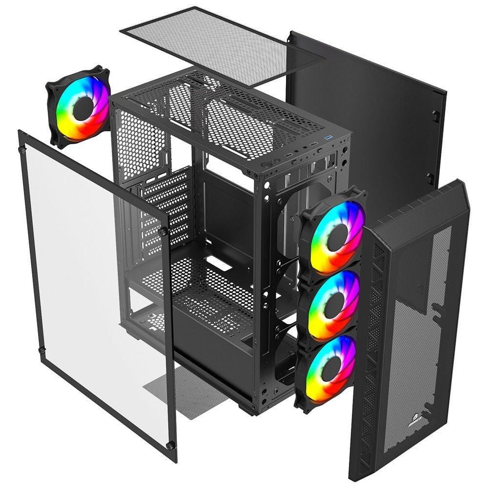 GameBooster GB-G1956BB USB3.0 Mesh Panel Siyah kasa (PSU Yok)
