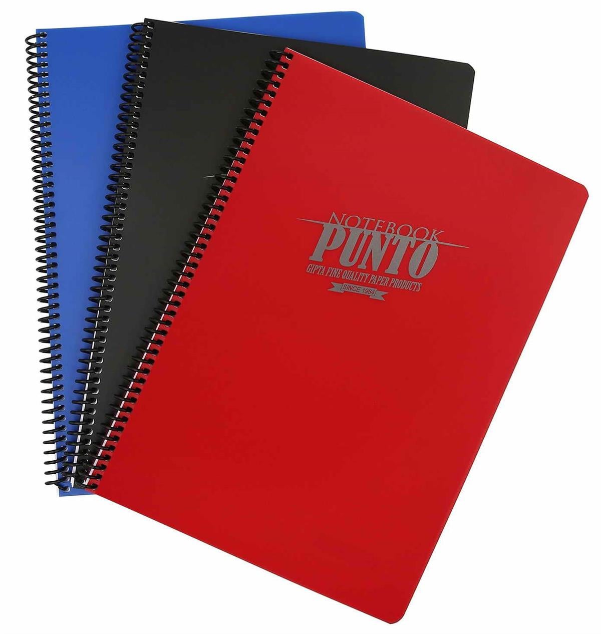 Gıpta 3-6539000-2011 Spiralli A4 Defter Punto Plastik Kapak Kareli 120 Yaprak 