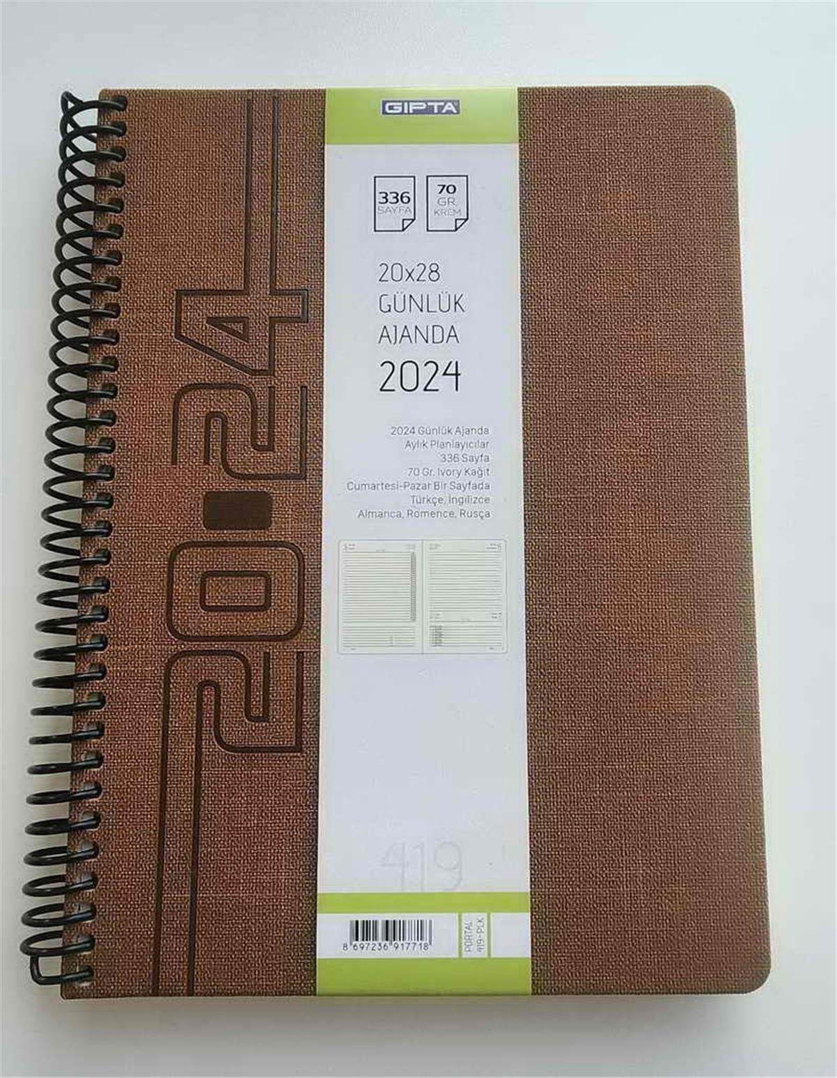 Gıpta 419-Plk Portal Ajanda Günlük 20x28 2024