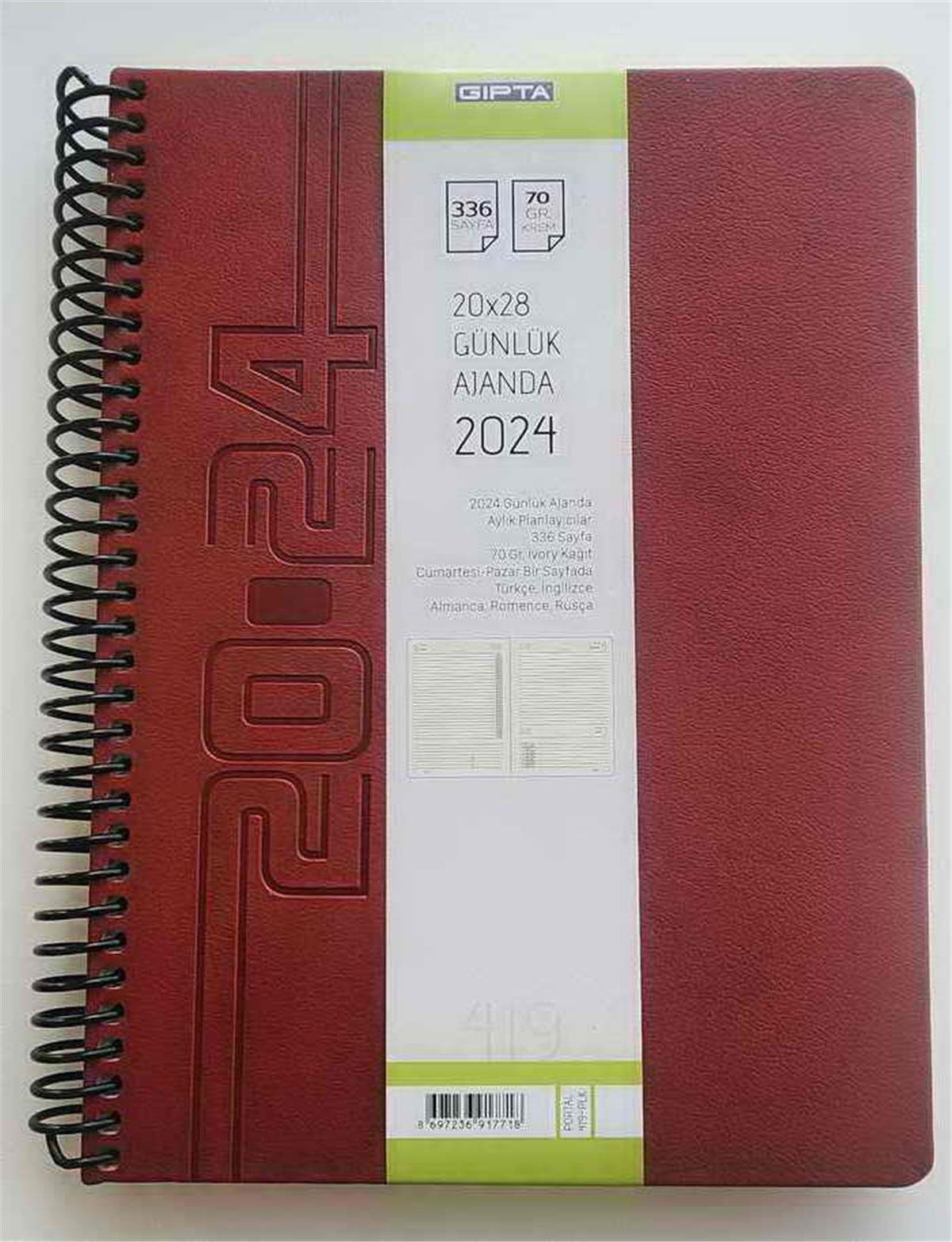 Gıpta 419-Plk Portal Ajanda Günlük 20x28 2024
