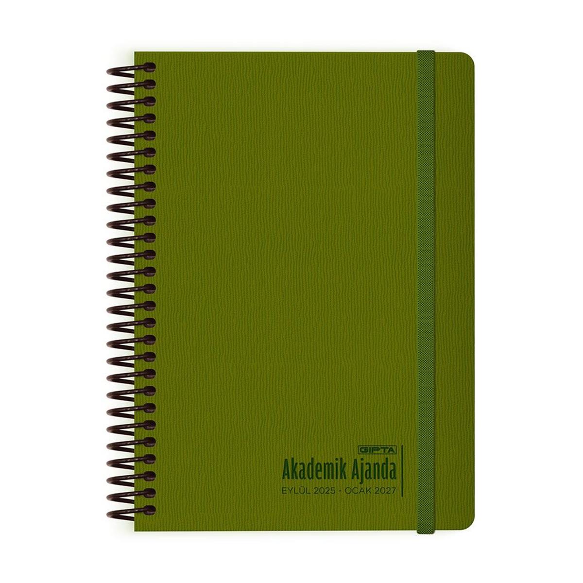 Gıpta Haftalık Akademik Ajanda 17x24 Spiralli Deri Kapak 460-MVK 2026