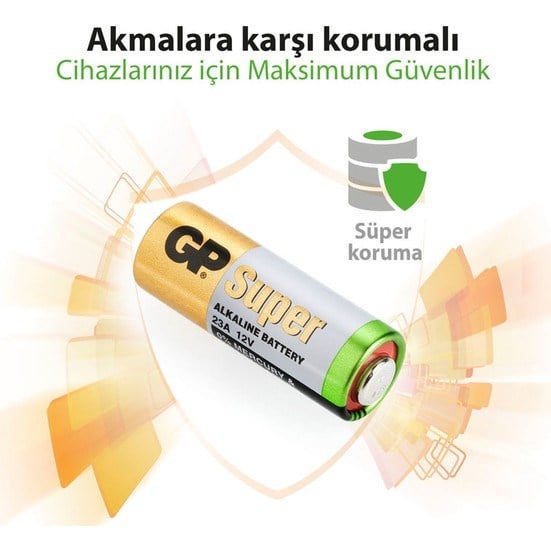 Gp 23A 12V Alkalin Ince Çakmak Pili Adet