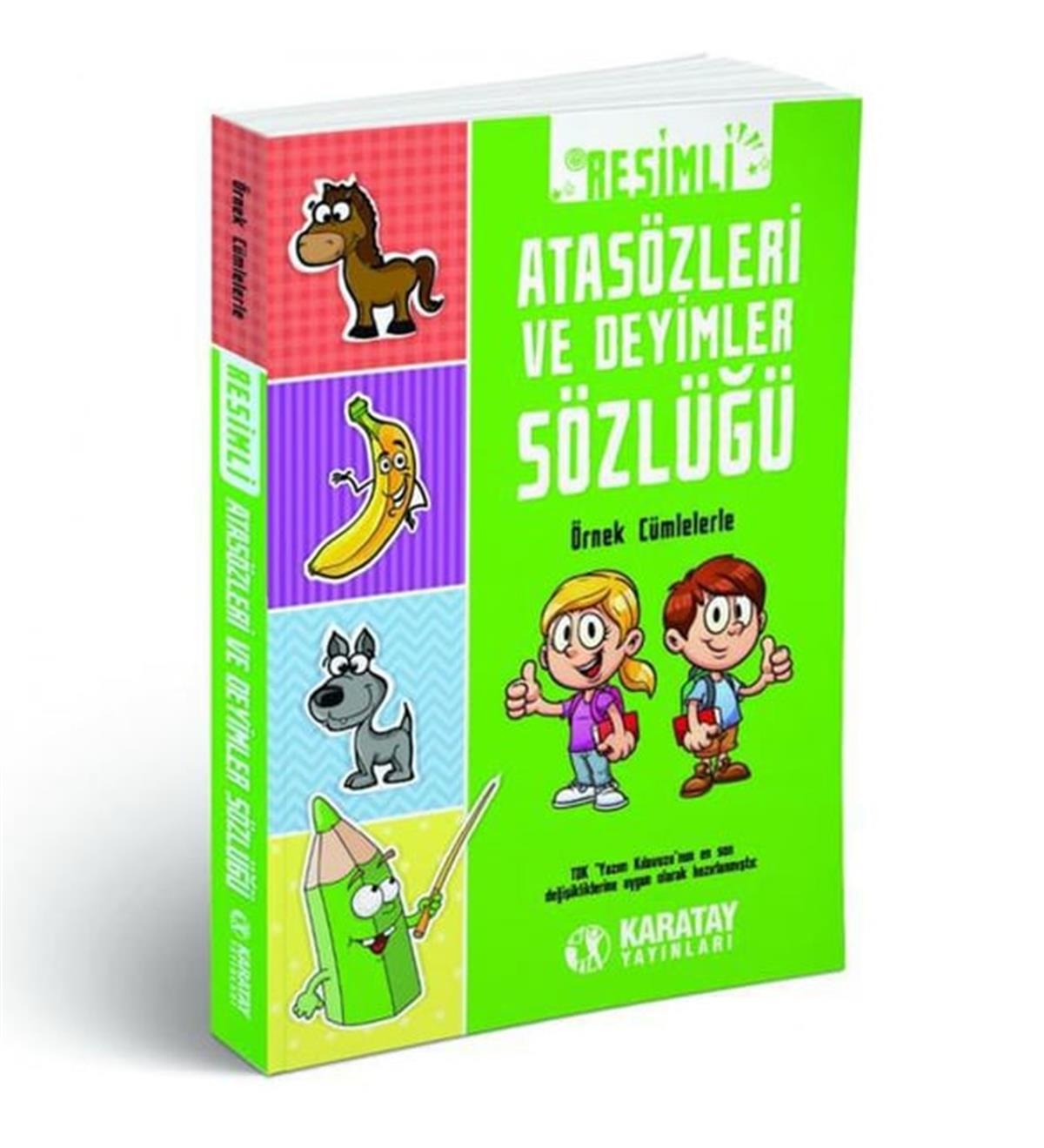 Karatay 4E Sözlük Resimli Atasözleri Ve Deyimler Sözlüğü Karton Kapak 