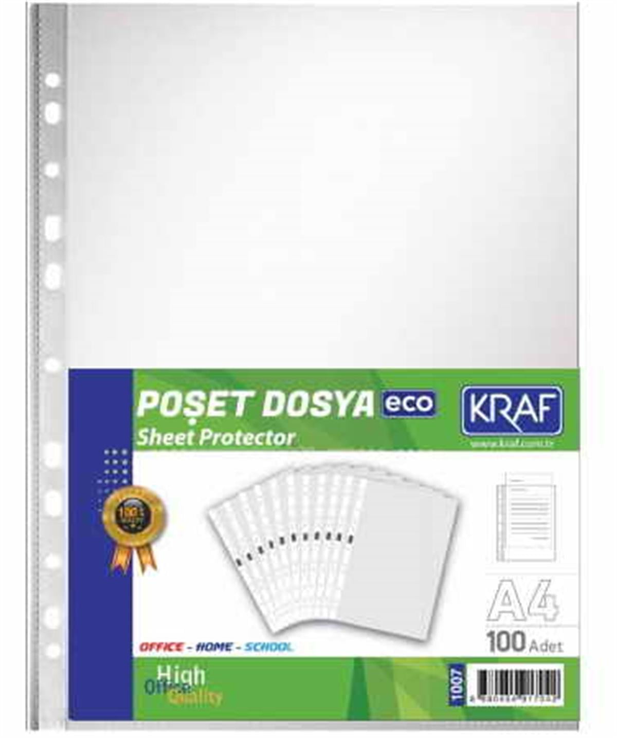 Kraf 1007 Poset Dosya A4 Eco 100Lü Paket