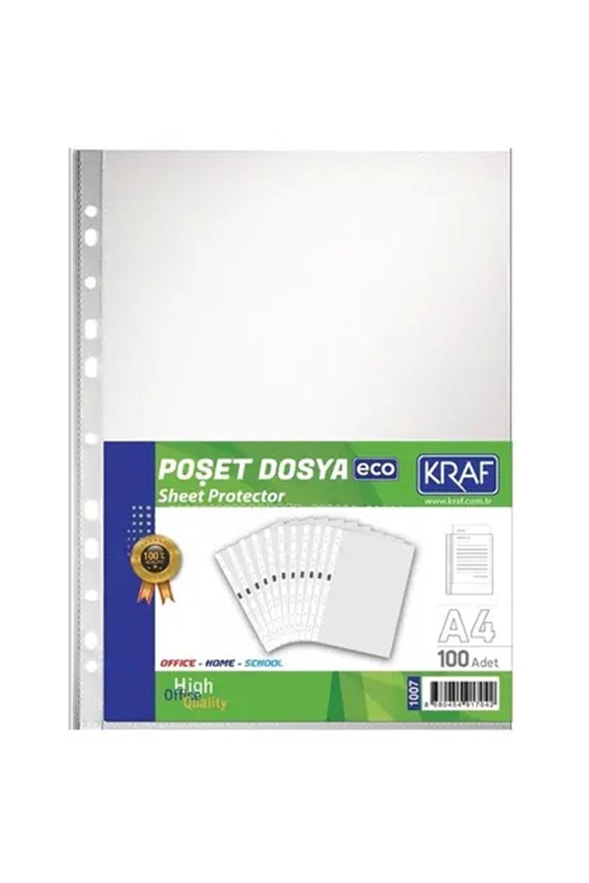Kraf 1007 Poset Dosya A4 Eco 100Lü Paket