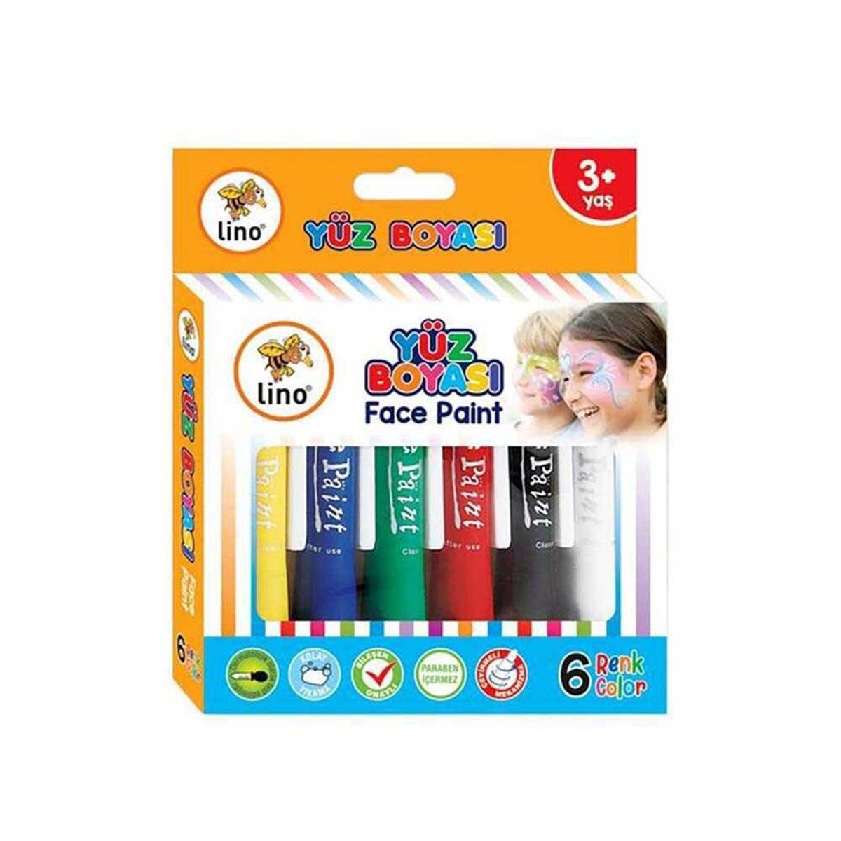 Lino LN-901 Yüz Boyası Ruj Tipi 6 Lı Set