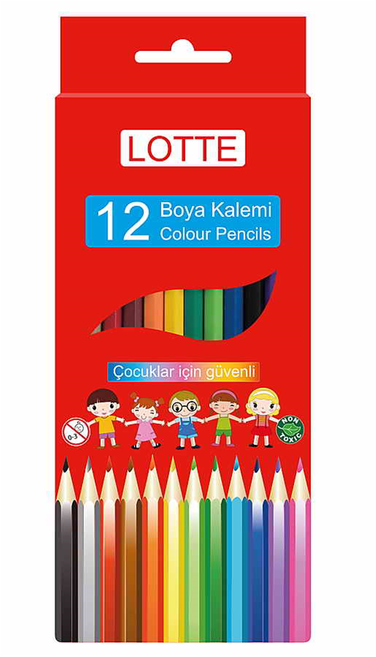 Lotte LT940 Lotte Kuru Boya Kalemi 12 Renk
