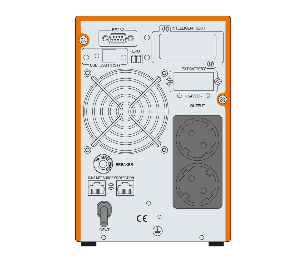 Makelsan Powerback SE Serisi 1 kVA Online 1F-1F 2-9Ah Akü