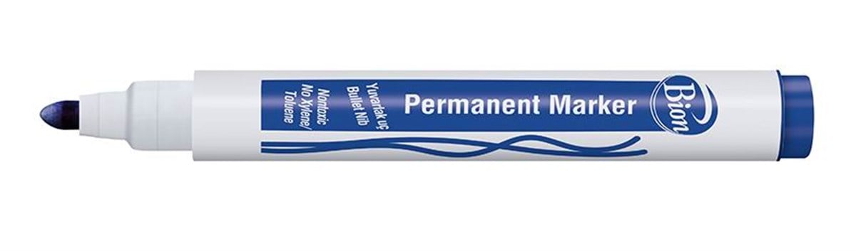 Mas 9177 Bion Permanent Marker Kesik Uç Mavi Adet 