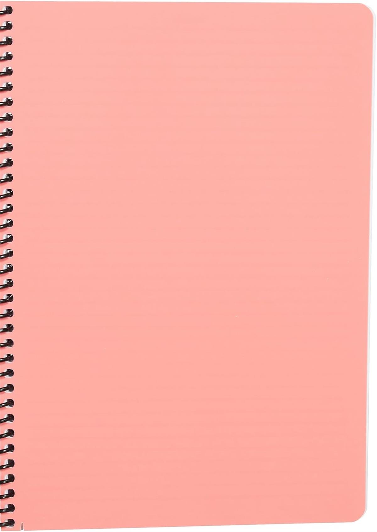 Meteksan İnfinity Pastel A4 6 Konulu Pet Spiralli 3+3 180 Yaprak Pembe