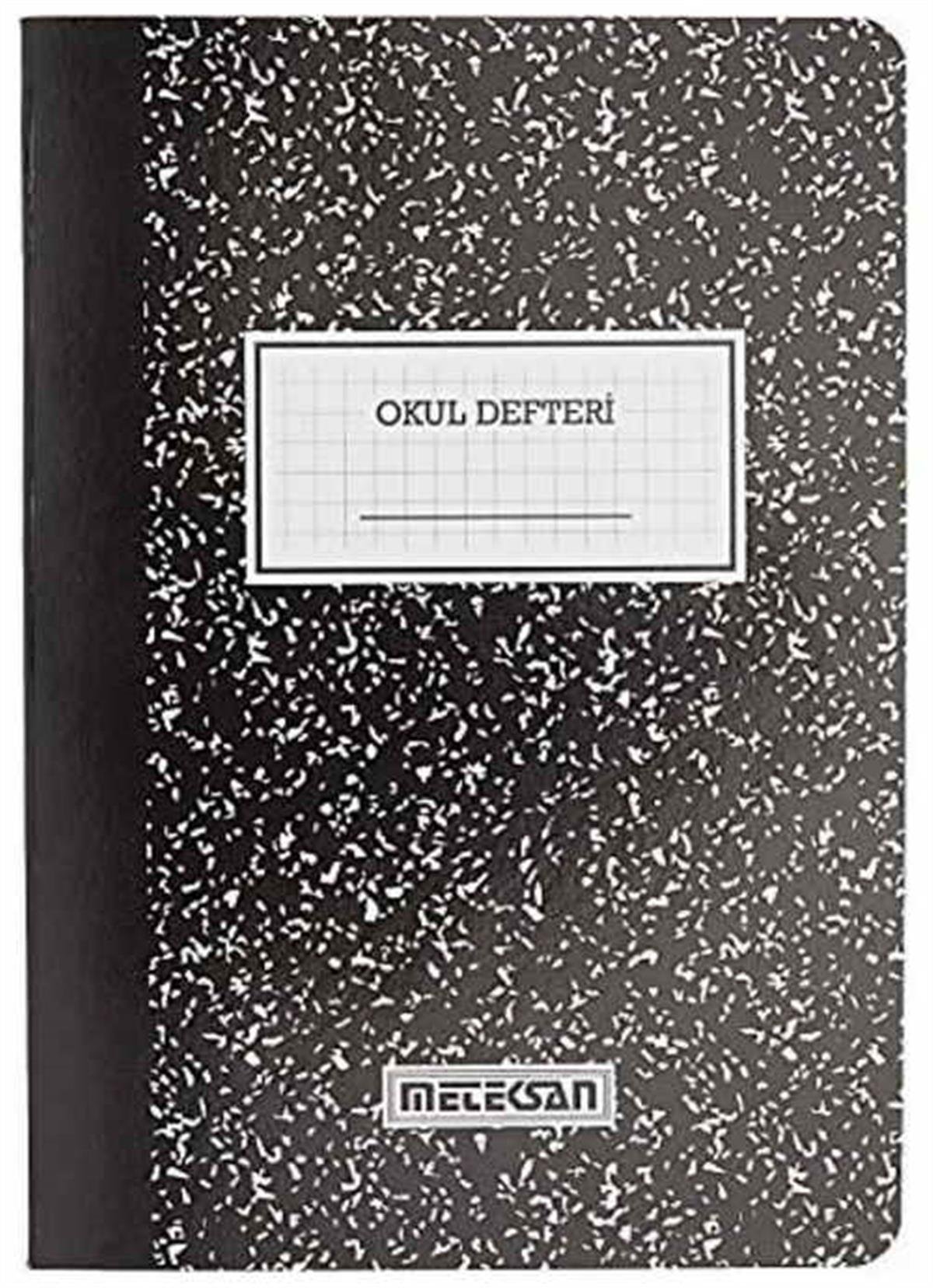Meteksan Kamuflaj Karton Kapak A4 Defter 60 Yaprak Kareli Siyah Beyaz
