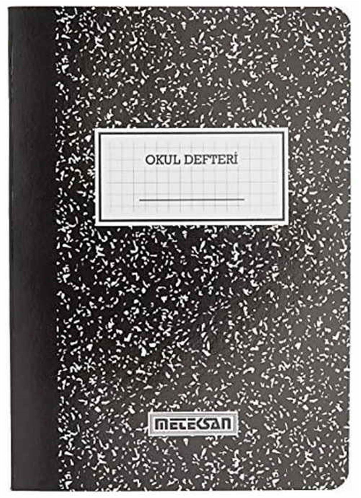 Meteksan Kamuflaj Karton Kapak A4 Defter 80 Yaprak Kareli Siyah Beyaz