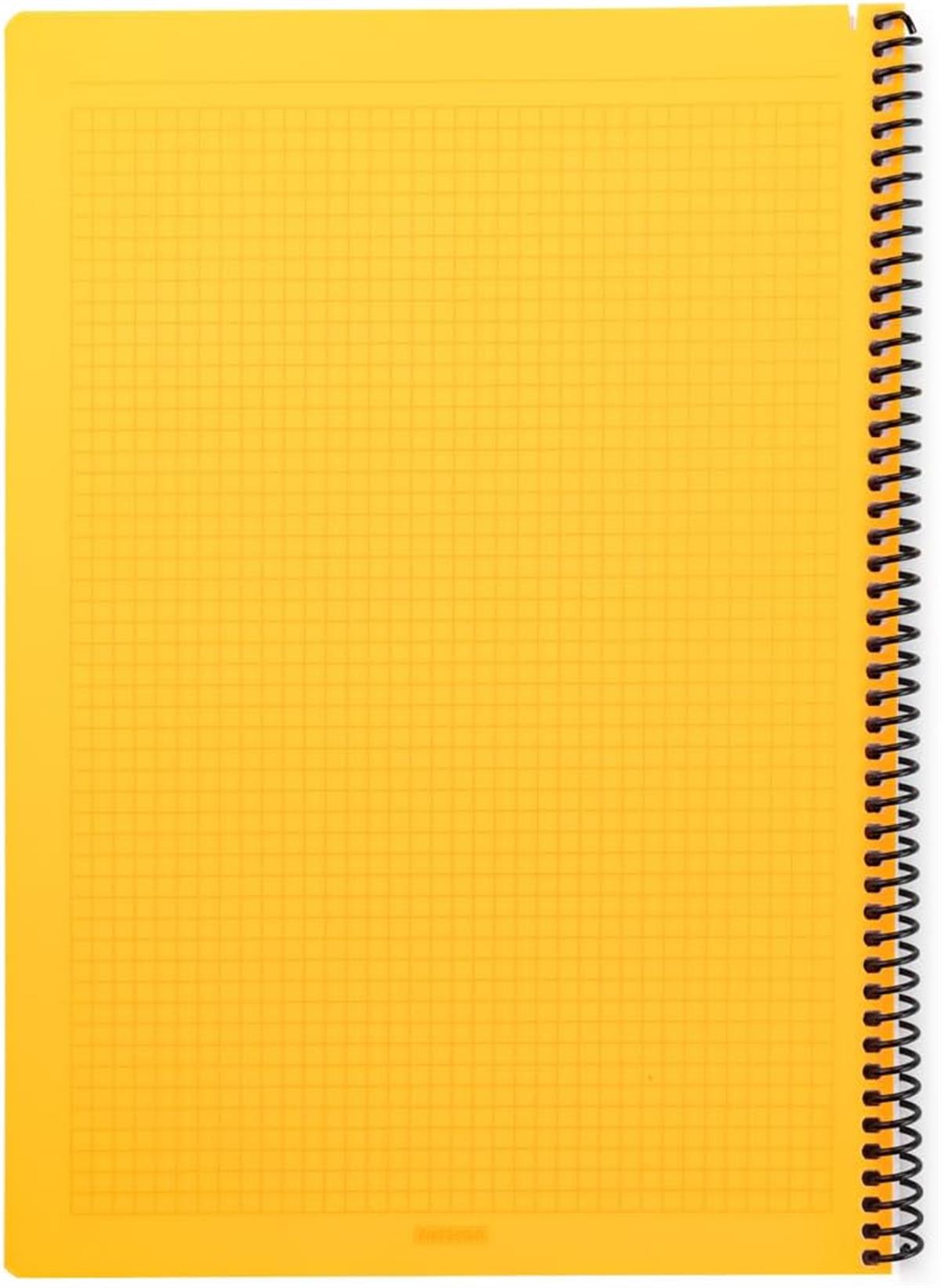 Meteksan Karina Neon Spiralli A4 Defter Çizgili 80 Yaprak Turuncu