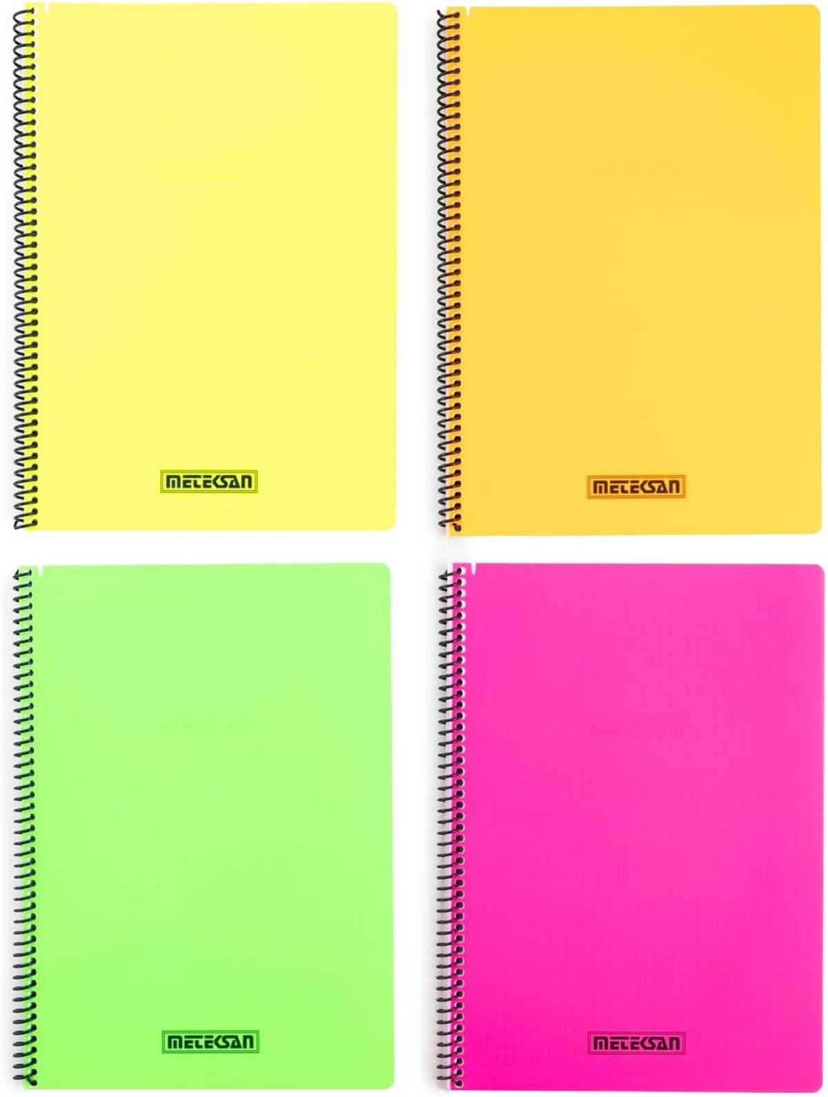 Meteksan Karina Neon Spiralli A4 Defter Çizgili 80 Yaprak Yeşil
