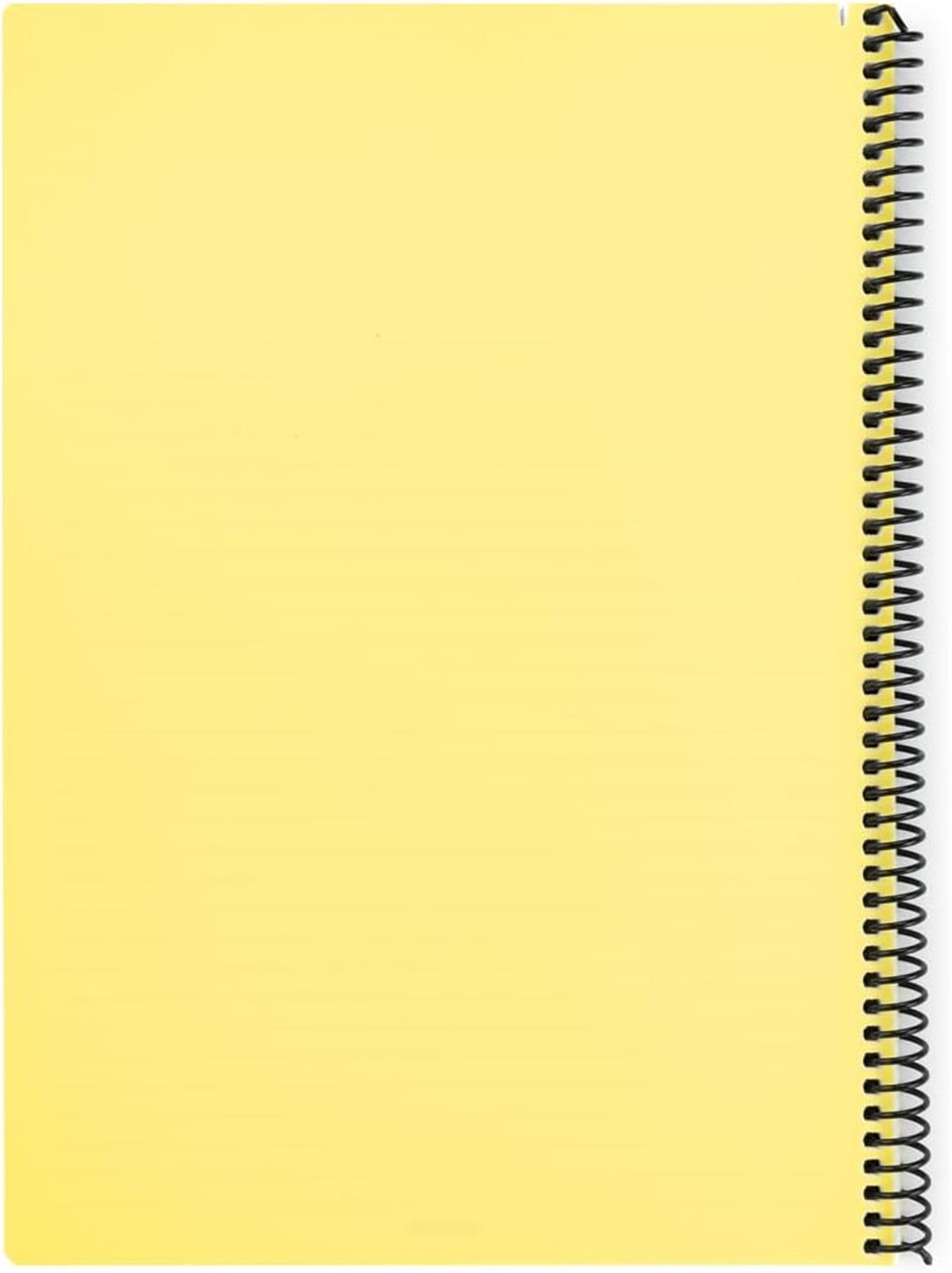 Meteksan Karina Neon Spiralli A4 Defter Çizgili 80 Yaprak Sarı