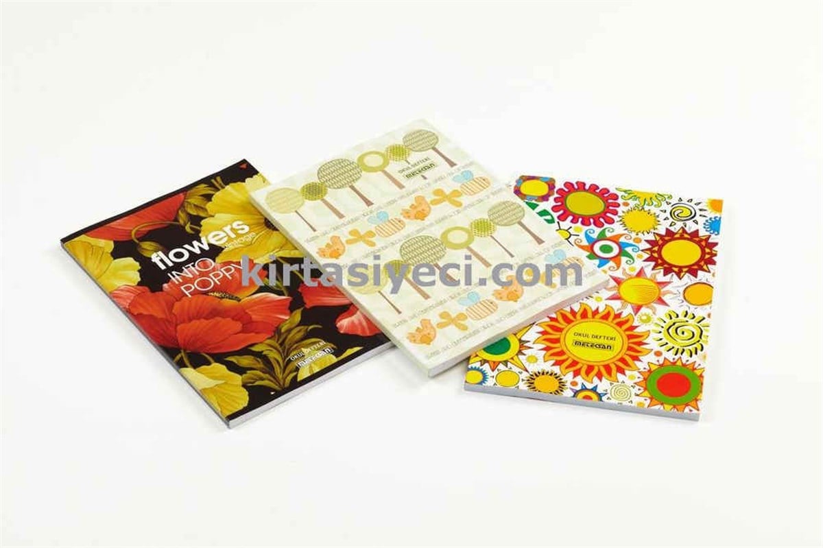 Meteksan Okul Formali Karton Kapak A4 Defter 96 Yaprak Çizgisiz
