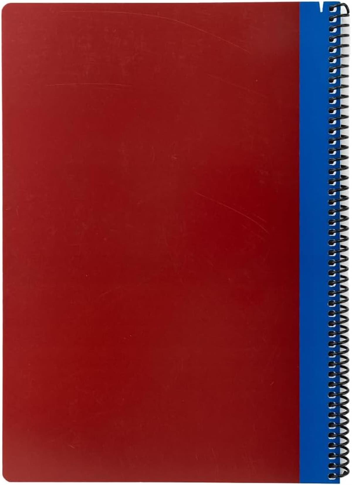 Meteksan Pruva Ofis Spiralli A4 Defter Çizgili 120 Yaprak Kırmızı