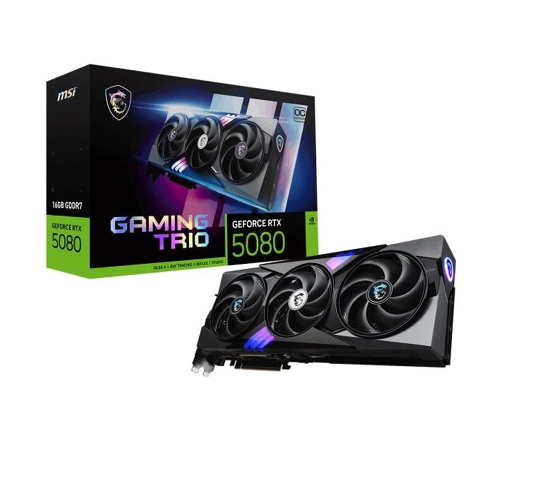 Msi Geforce RTX5080 16G GAMING TRIO OC 16GB GDRR7 256bit DX12 DLSS4 Gaming (Oyuncu) Ekran Kartı