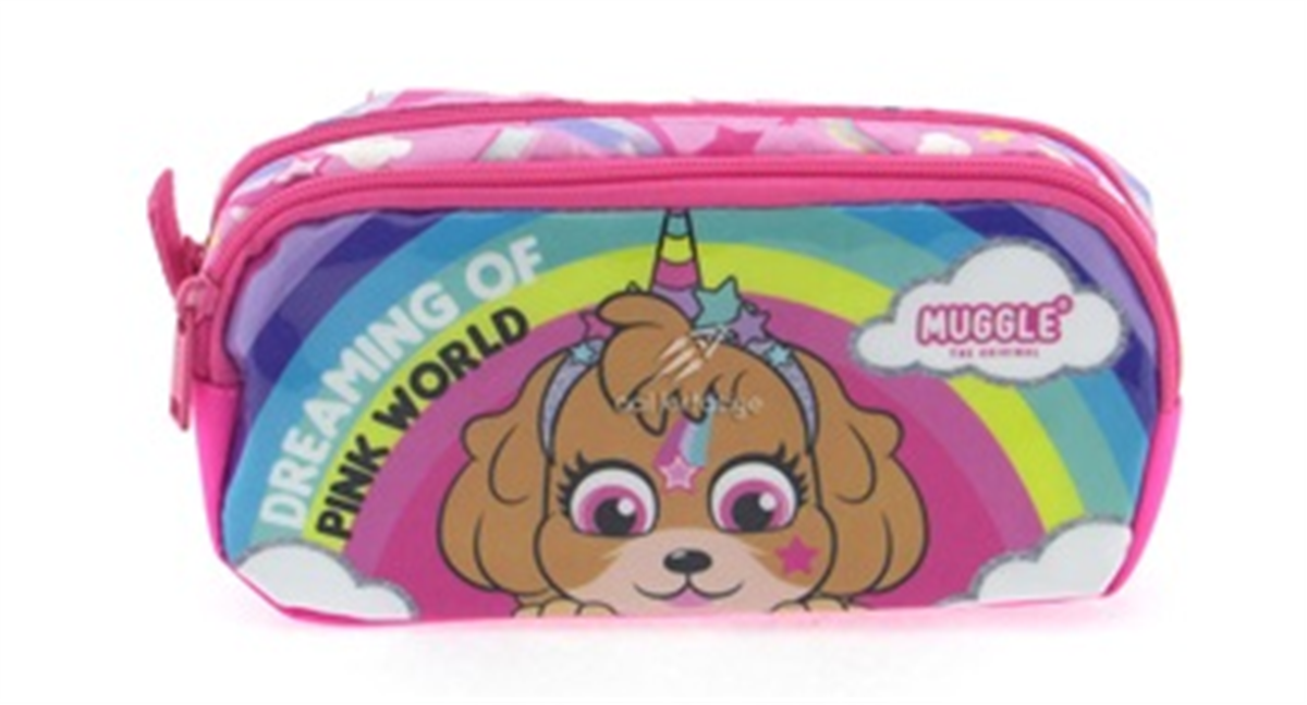 Muggle Pınk World Koleksiyonu Kalem Çantası Mu-9034