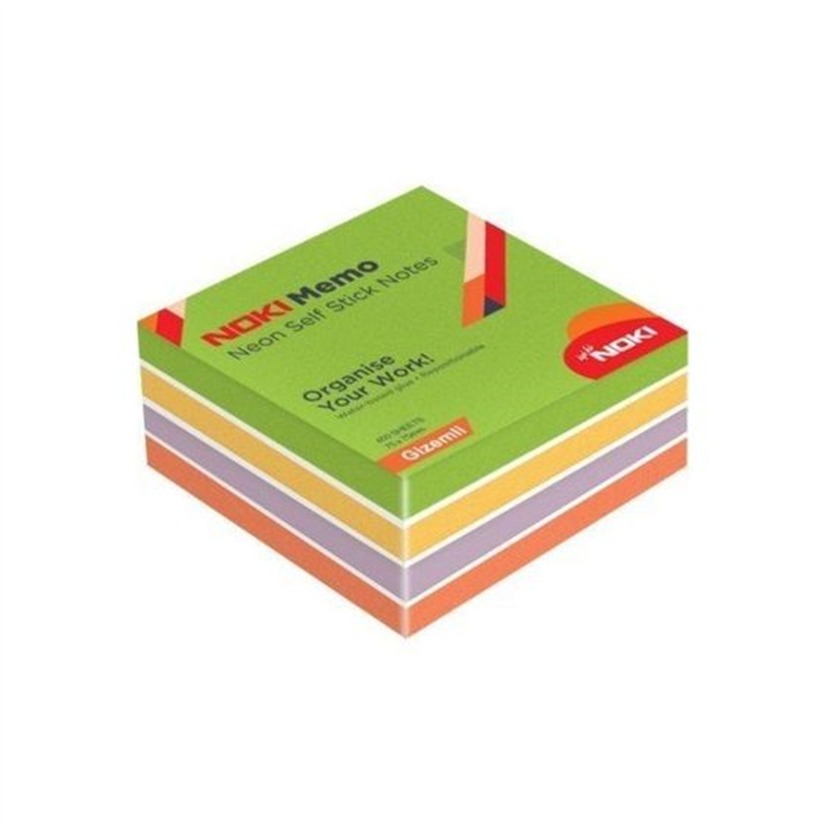Noki 12014-22 75X75 Neon Gizemli Küp Blok 450 Yaprak
