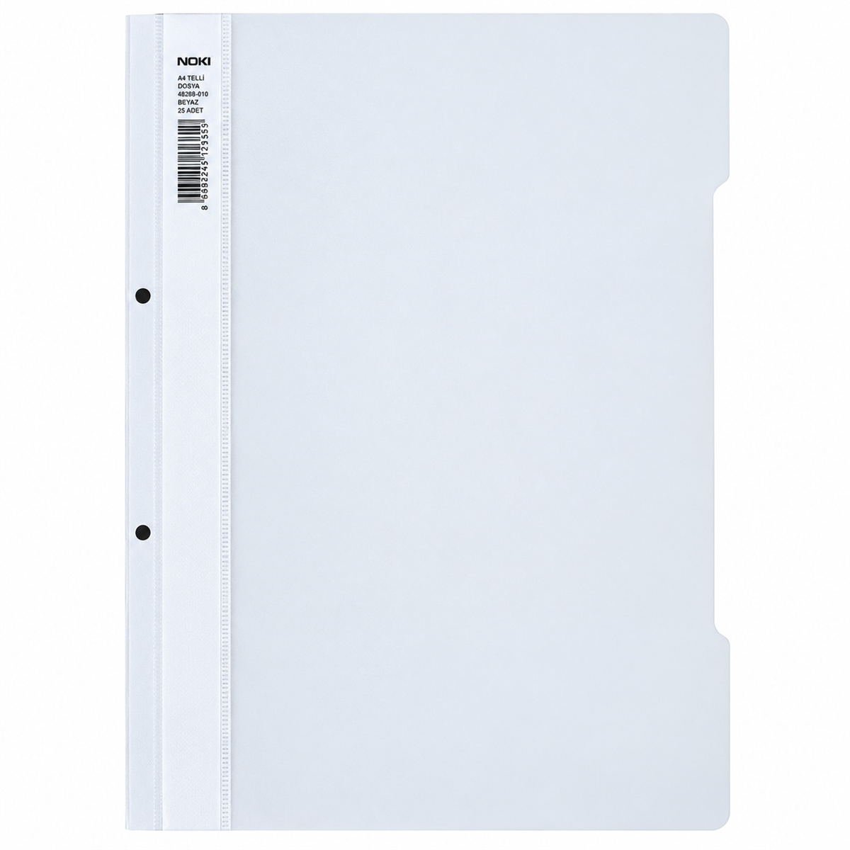 Noki 4825-10 Telli Dosya Xl Beyaz 25Li Paket