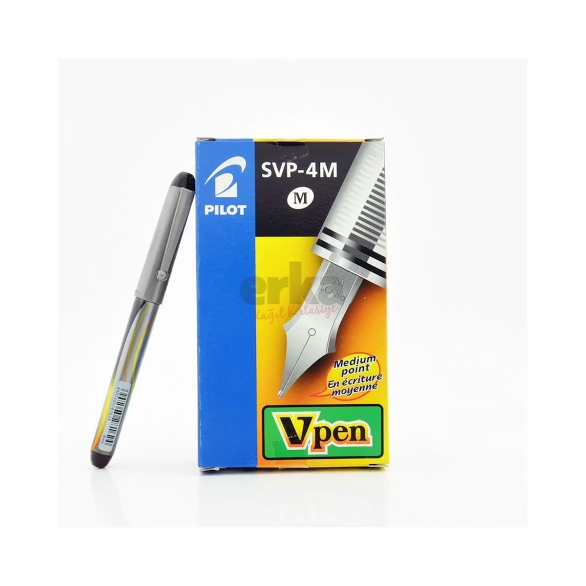 Pilot Svp-4M-B V-Pen Silver Dolmakalem Siyah