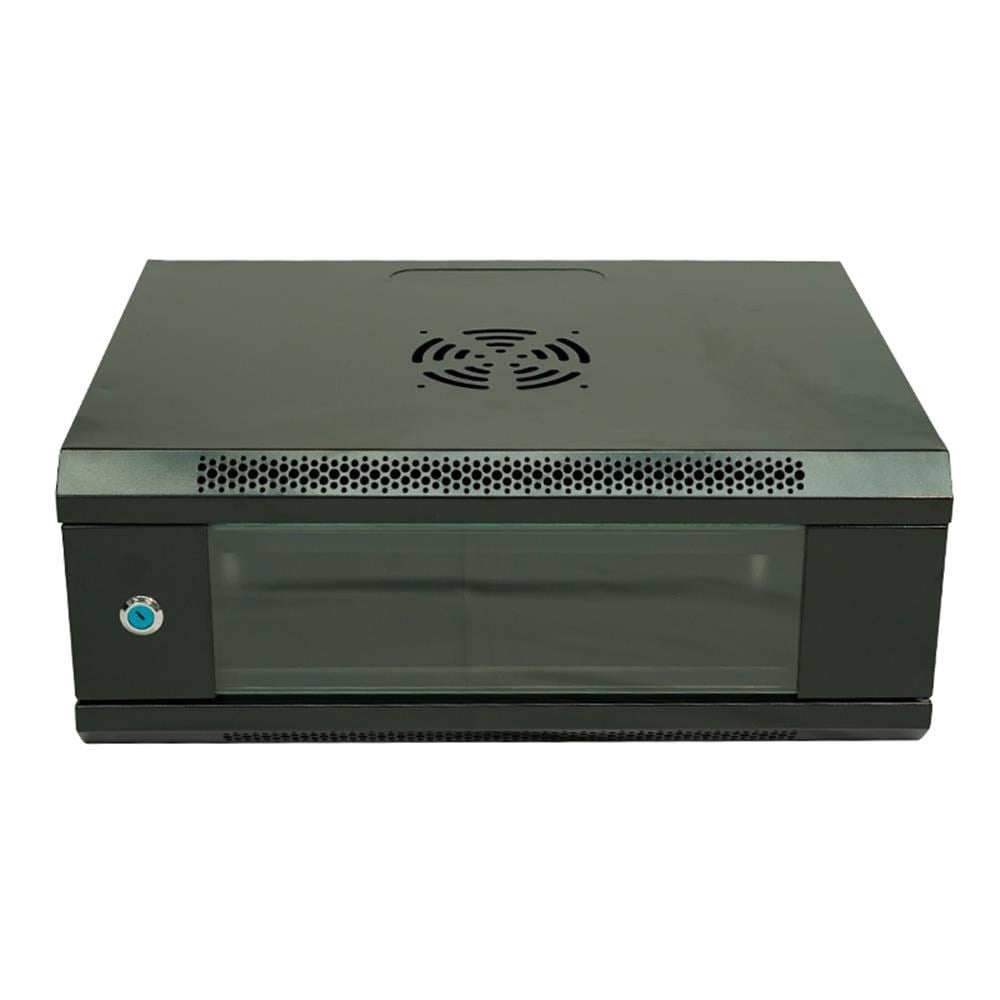 Racksan ML-6404S 4U Duvar Tipi Kabinet (200-530-400) Raf+Fan+Priz